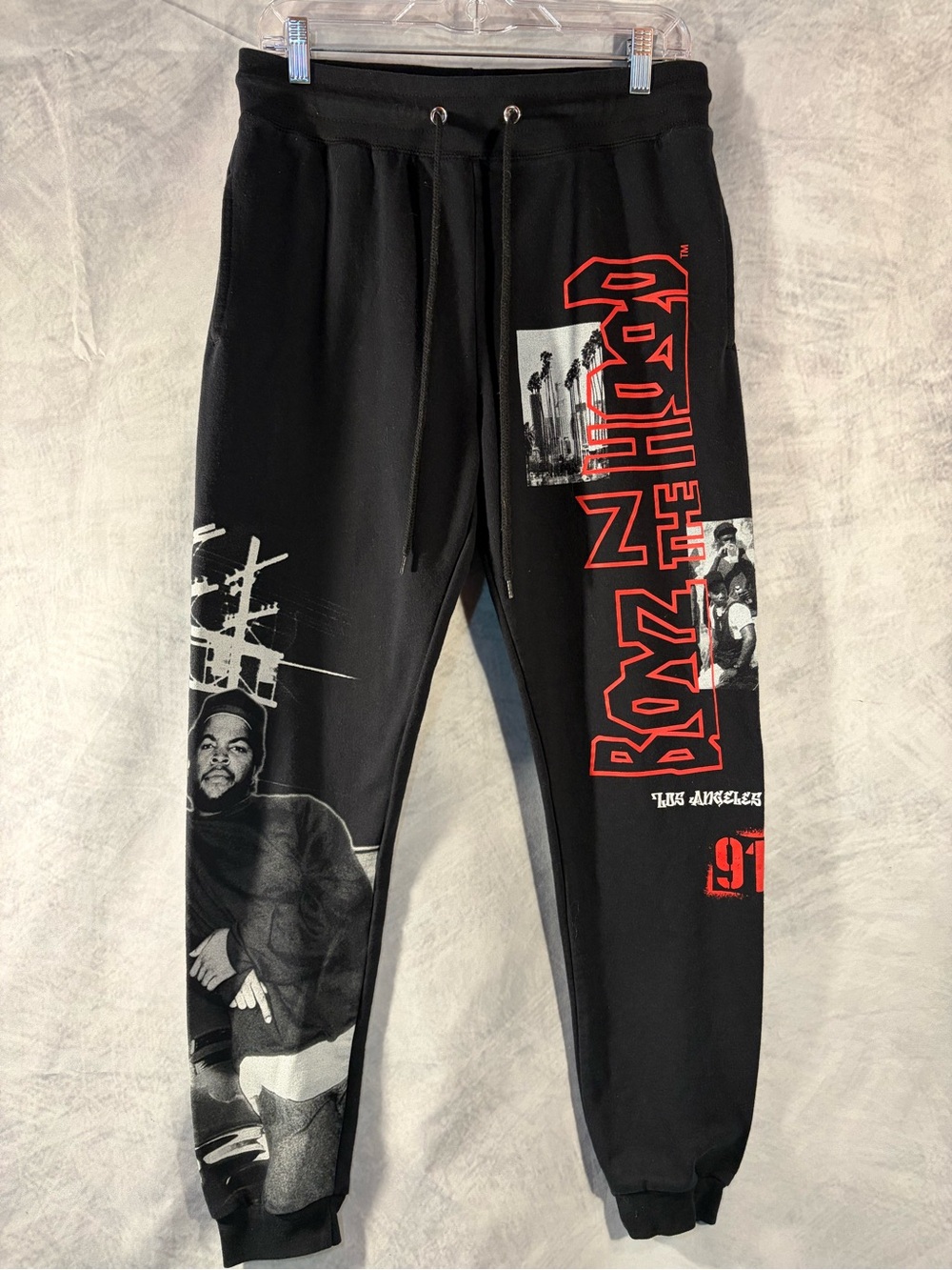 Freeze Boyz N The Hood Joggers Black Graphic Sweatpants Men’s Streetwear LA 90s